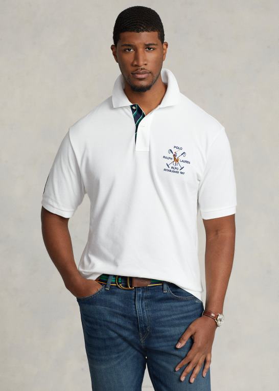 hvid Mænd Ralph Lauren crest mesh poloshirt Z426B1602
