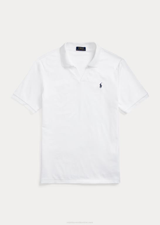 hvid Mænd Ralph Lauren klassisk pasform blød bomulds poloshirt Z426B8636