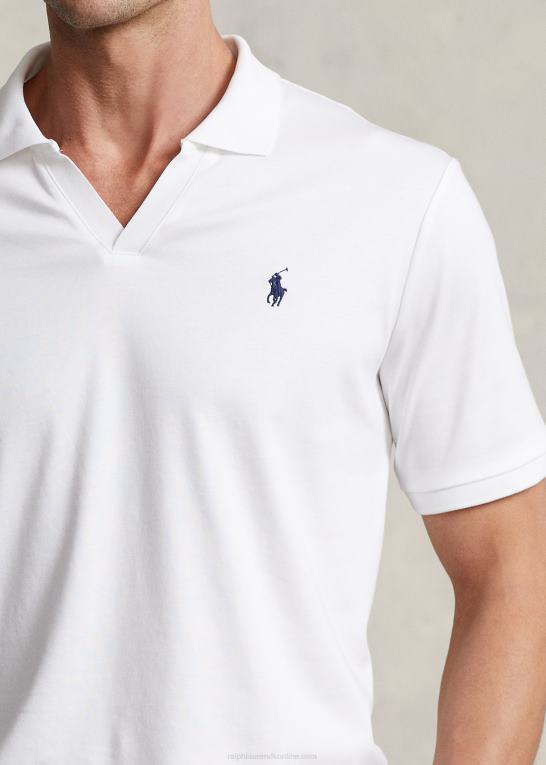hvid Mænd Ralph Lauren klassisk pasform blød bomulds poloshirt Z426B8636