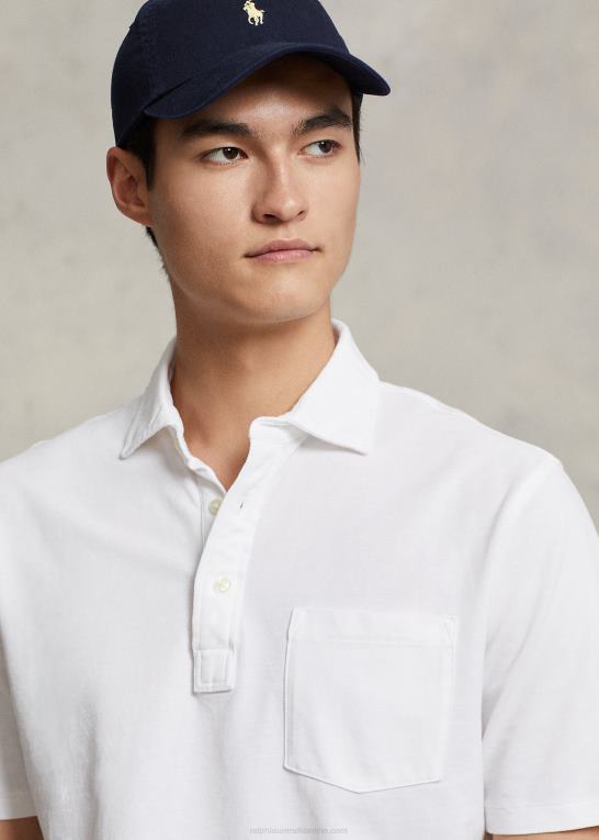 hvid Mænd Ralph Lauren klassisk pasform fjervægt polo i mesh Z426B811