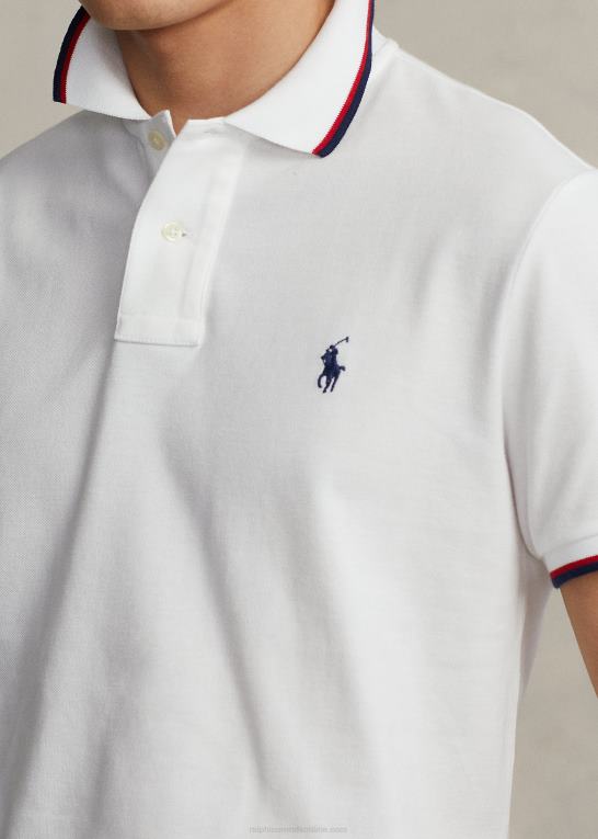 hvid Mænd Ralph Lauren klassisk pasform mesh poloshirt Z426B582