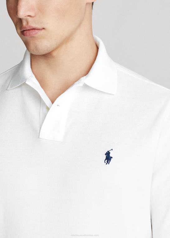hvid Mænd Ralph Lauren mesh langærmet poloshirt Z426B1873