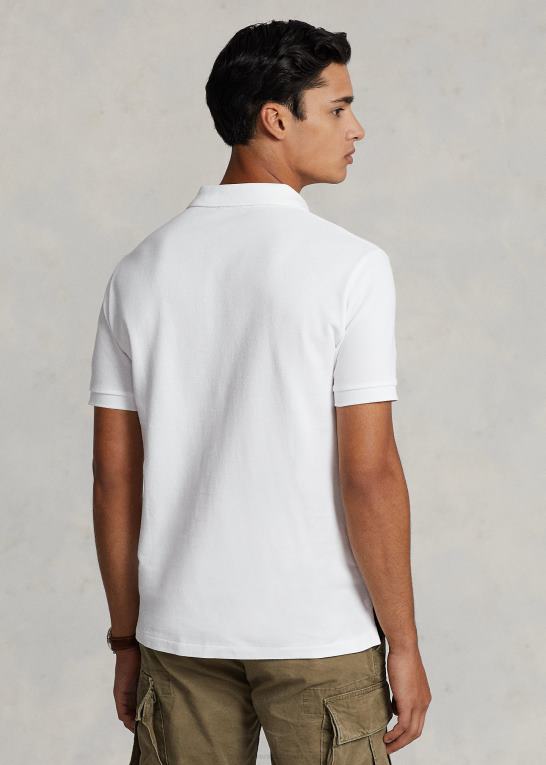 hvid Mænd Ralph Lauren skræddersyet slim fit polo bear poloshirt Z426B1206