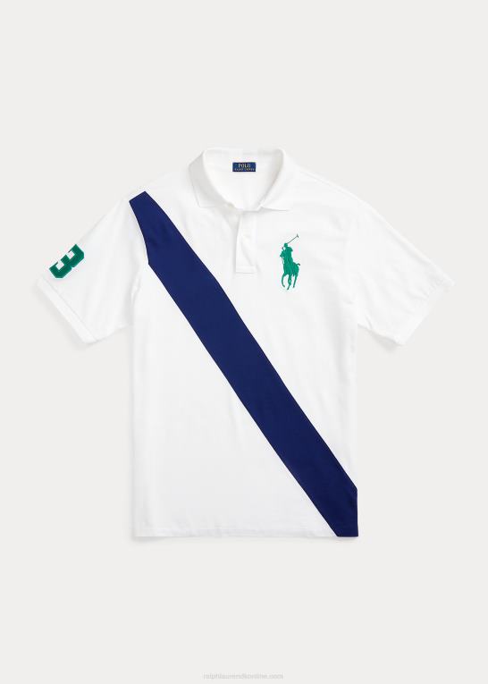 hvid/efterårs royal Mænd Ralph Lauren stor pony mesh poloshirt Z426B1881