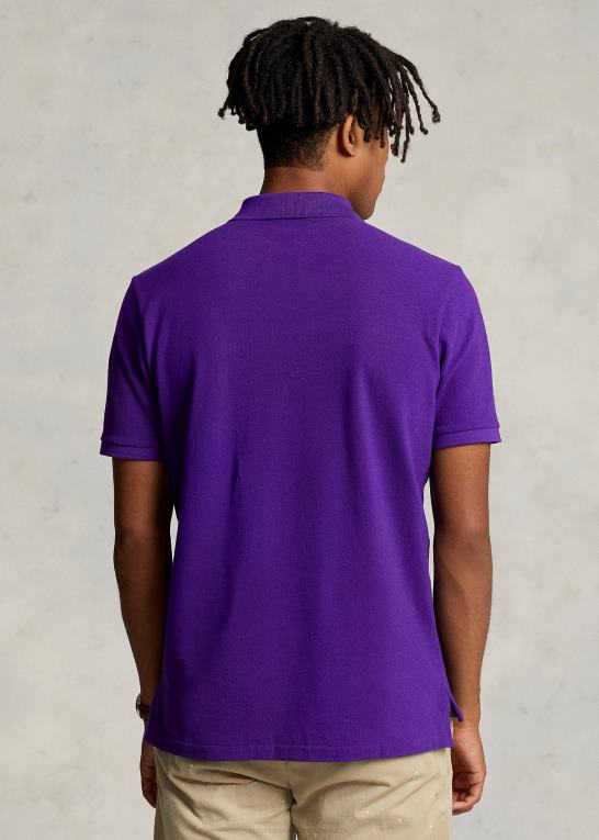 hytte lilla/grøn Mænd Ralph Lauren slim fit mesh poloshirt Z426B38