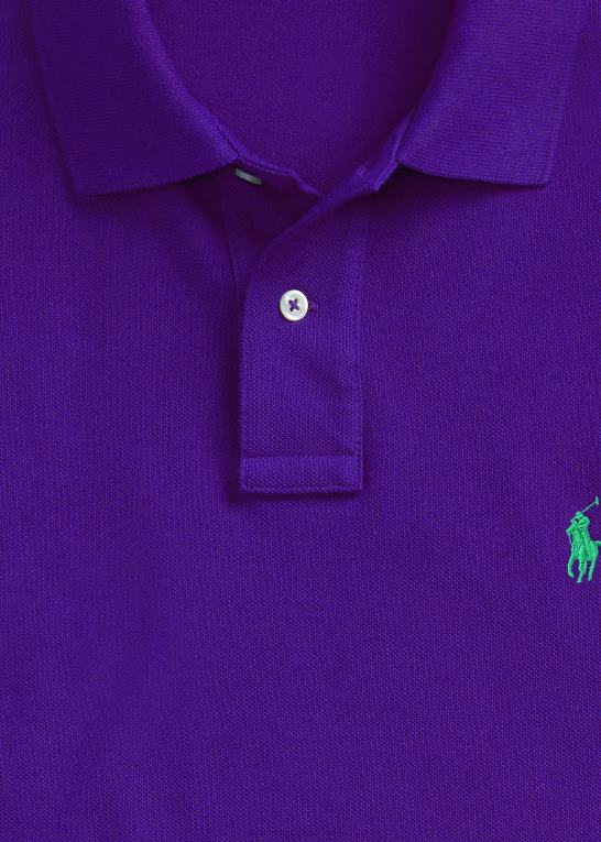 hytte lilla/grøn Mænd Ralph Lauren slim fit mesh poloshirt Z426B38