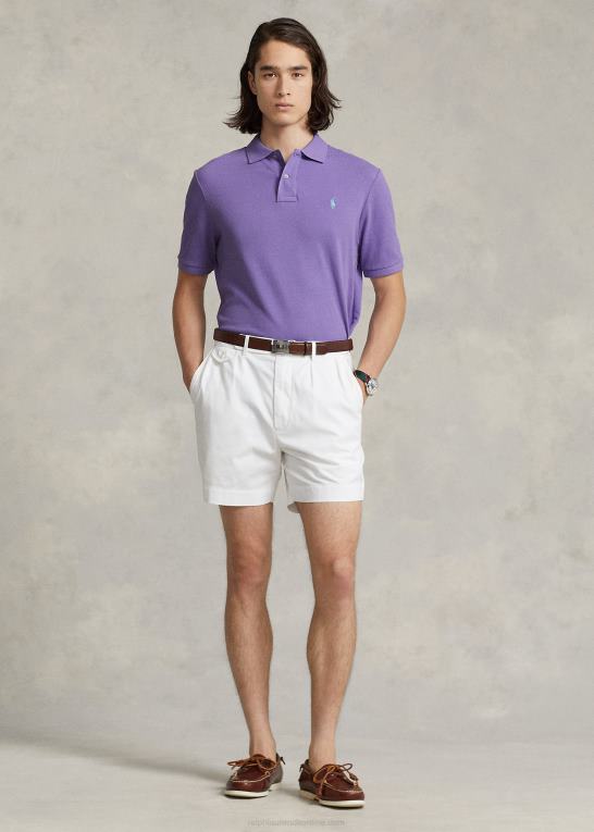 kaktus lilla Mænd Ralph Lauren slim fit mesh ny poloshirt Z426B34
