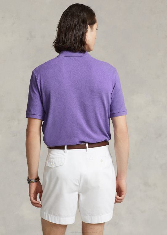 kaktus lilla Mænd Ralph Lauren slim fit mesh ny poloshirt Z426B34
