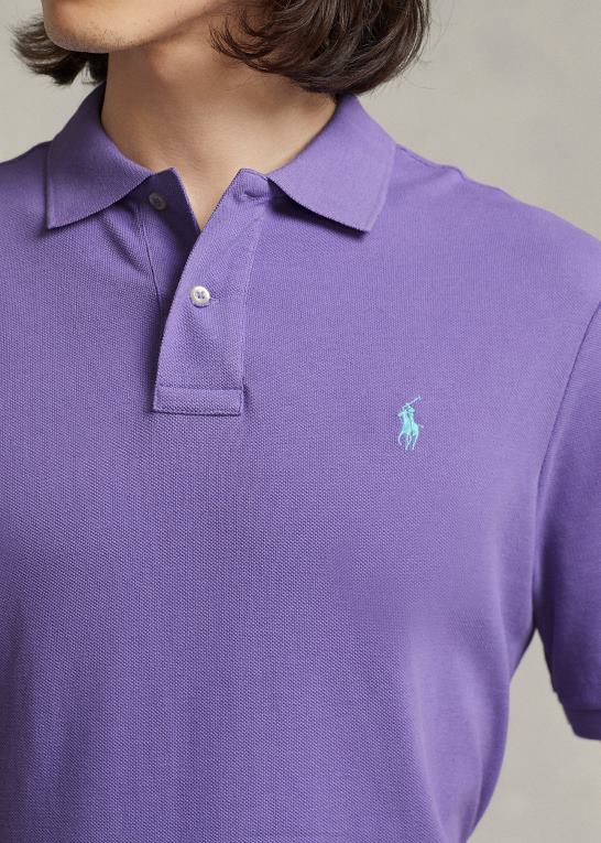 kaktus lilla Mænd Ralph Lauren slim fit mesh ny poloshirt Z426B34