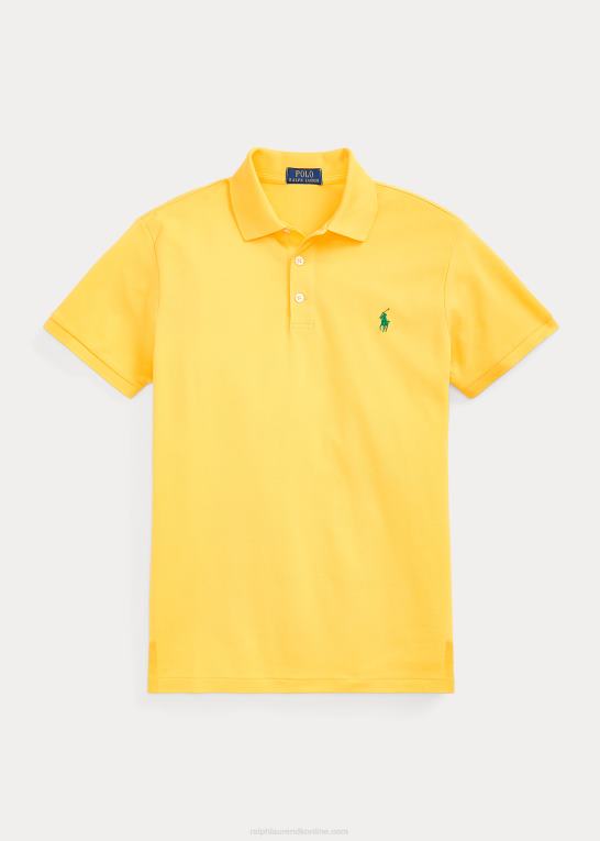 kanariegul Mænd Ralph Lauren slim fit poloshirt i stretch mesh Z426B952