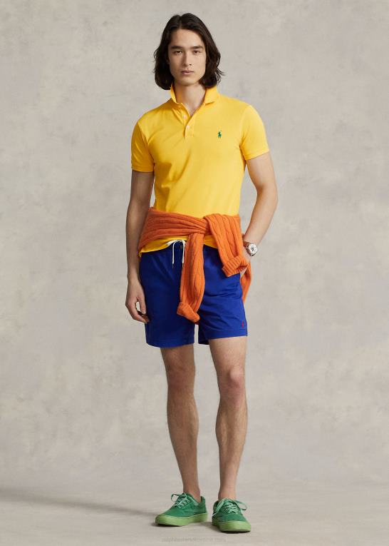 kanariegul Mænd Ralph Lauren slim fit poloshirt i stretch mesh Z426B952