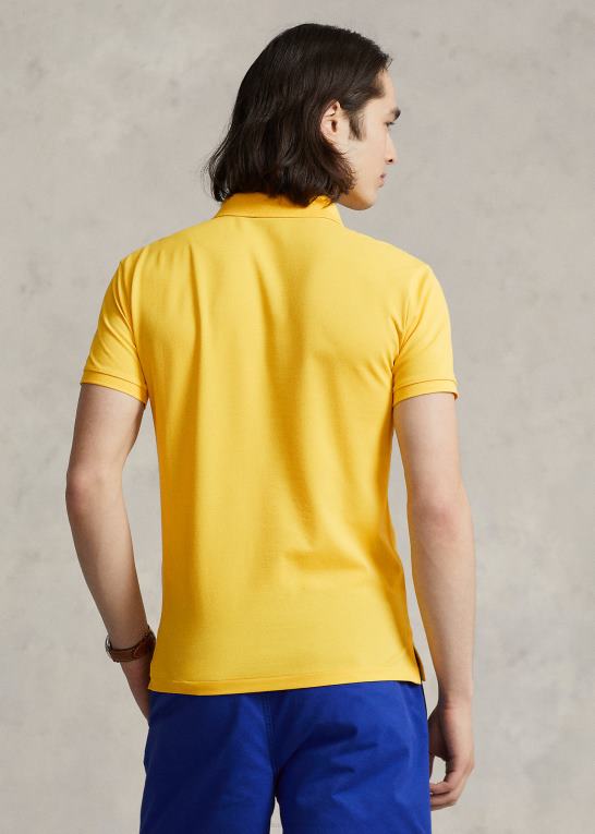 kanariegul Mænd Ralph Lauren slim fit poloshirt i stretch mesh Z426B952