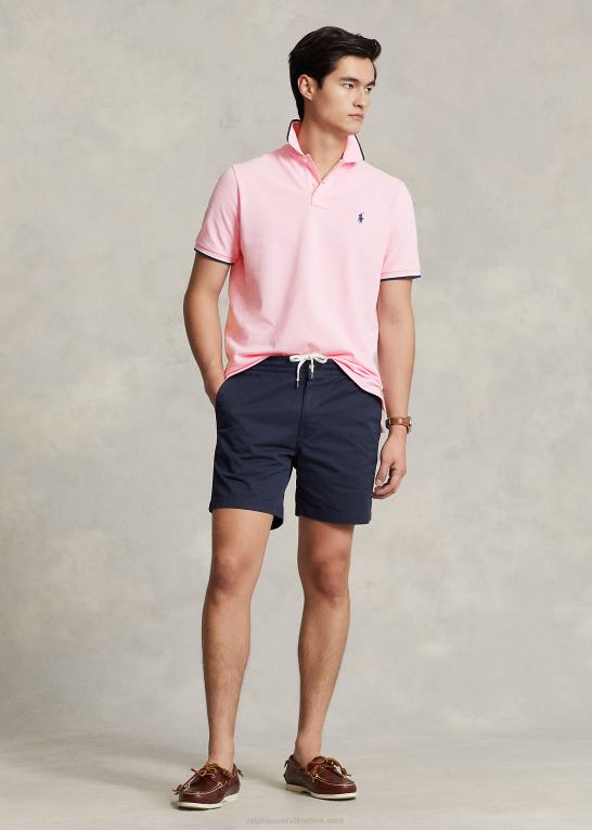 karmel pink Mænd Ralph Lauren klassisk pasform mesh poloshirt Z426B583