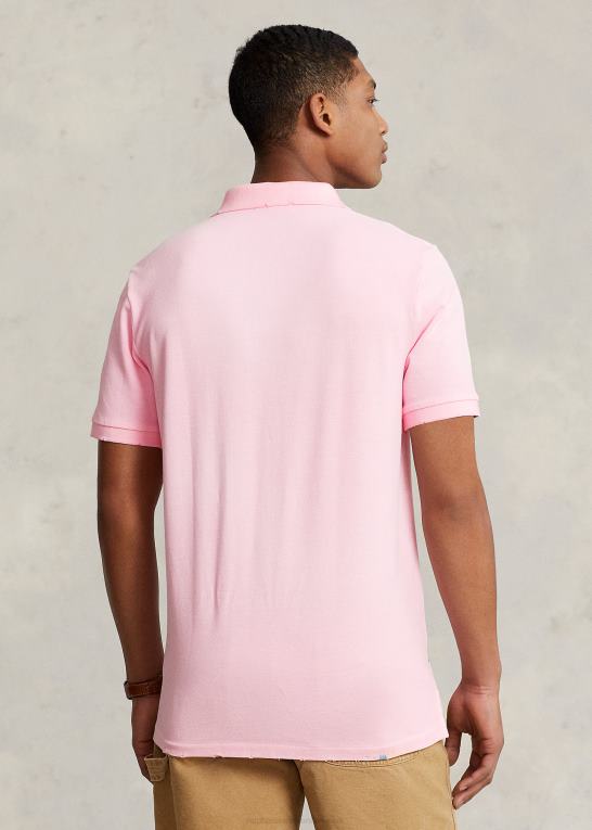 karmel pink Mænd Ralph Lauren poloshirt i klassisk pasform i mesh Z426B1096