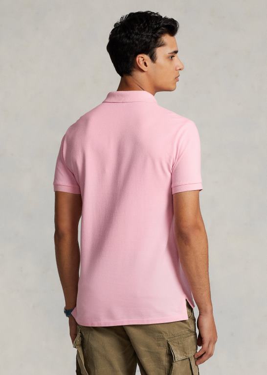 karmel pink/blå Mænd Ralph Lauren slim fit mesh poloshirt Z426B8354