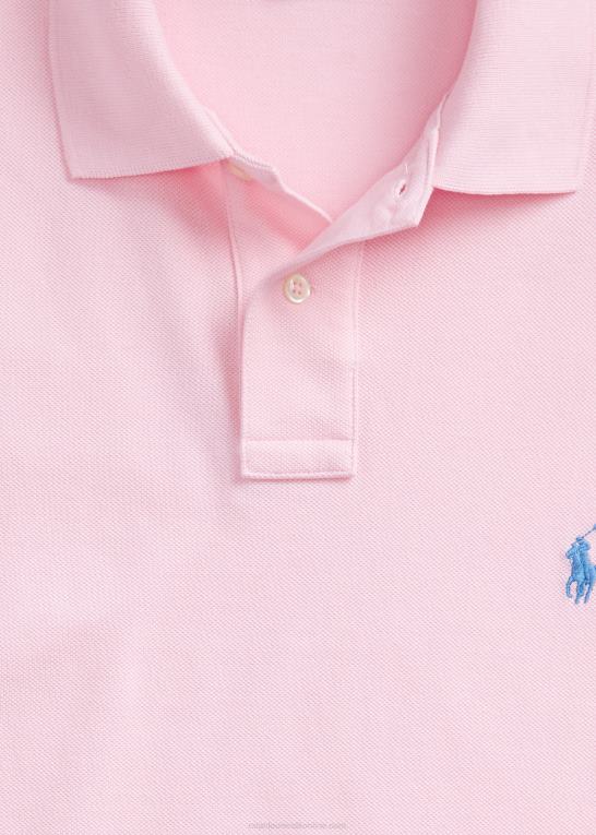karmel pink/blå Mænd Ralph Lauren slim fit mesh poloshirt Z426B8354
