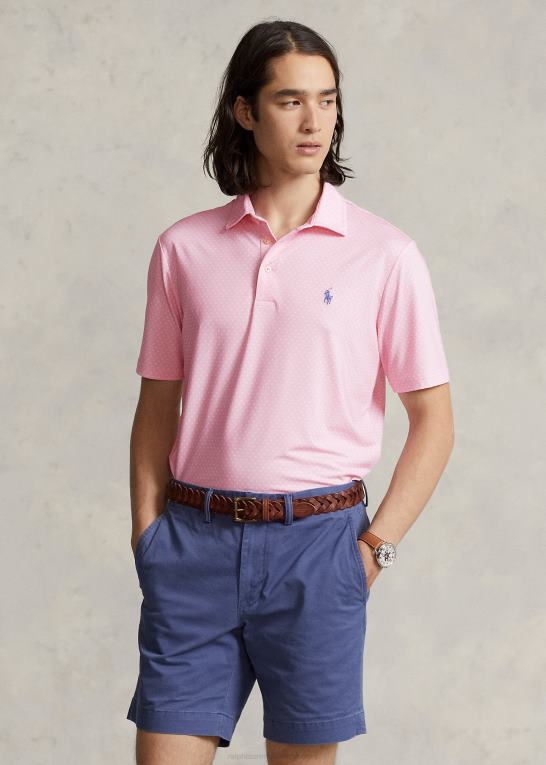 karmel pink preppy prik Mænd Ralph Lauren klassisk pasform dot performance poloshirt Z426B1110