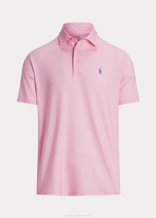 karmel pink preppy prik Mænd Ralph Lauren klassisk pasform dot performance poloshirt Z426B1110