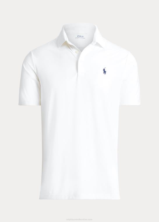 keramisk hvid Mænd Ralph Lauren klassisk pasform ydeevne poloshirt Z426B356