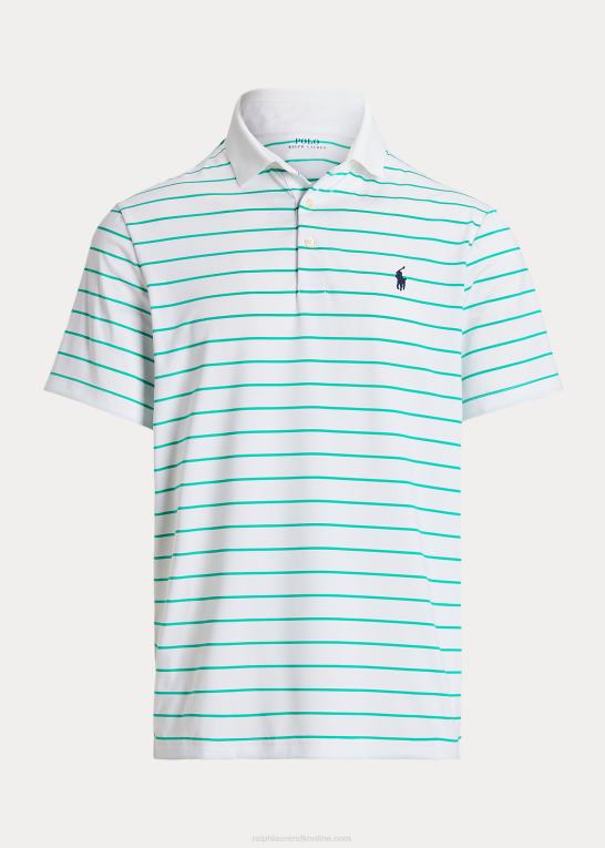 keramisk hvid/grøn Mænd Ralph Lauren klassisk pasform ydeevne poloshirt Z426B683