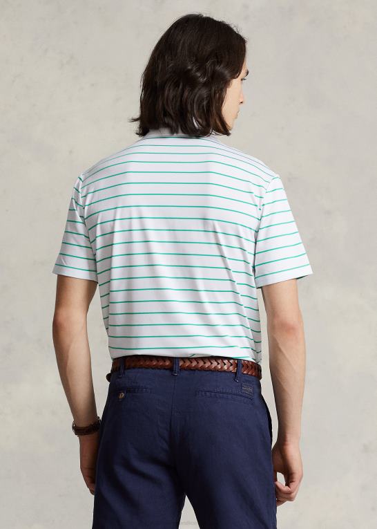 keramisk hvid/grøn Mænd Ralph Lauren klassisk pasform ydeevne poloshirt Z426B683
