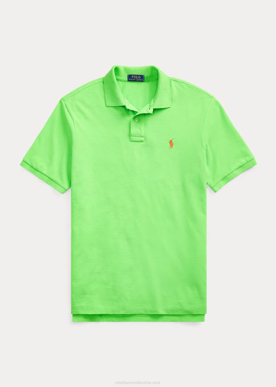 kiwi lime/lyserød Mænd Ralph Lauren slim fit mesh behagelig poloshirt Z426B22