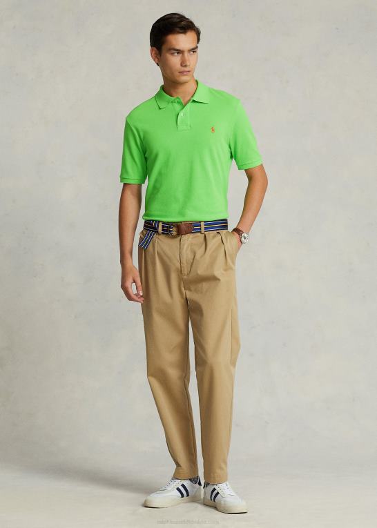 kiwi lime/lyserød Mænd Ralph Lauren slim fit mesh behagelig poloshirt Z426B22