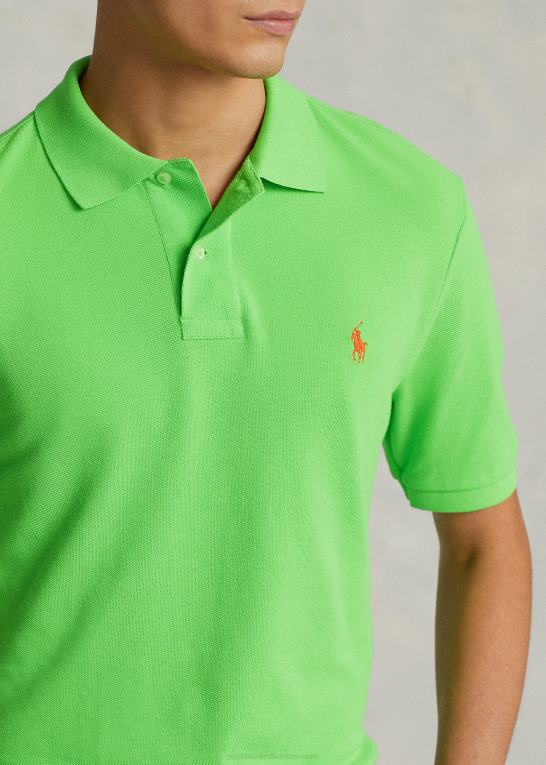 kiwi lime/lyserød Mænd Ralph Lauren slim fit mesh behagelig poloshirt Z426B22