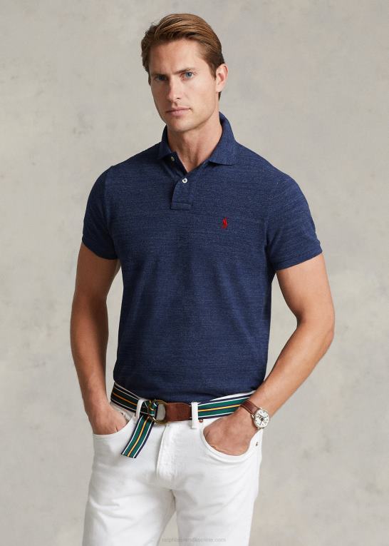 klassisk kongelyng Mænd Ralph Lauren slim fit mesh poloshirt Z426B8