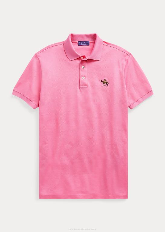 klassisk lys pink Mænd Ralph Lauren brugerdefineret slim fit pique poloshirt Z426B64