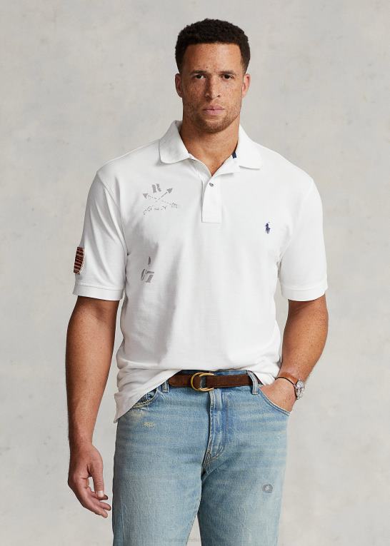klassisk oxford hvid Mænd Ralph Lauren grafisk mesh poloshirt Z426B1372