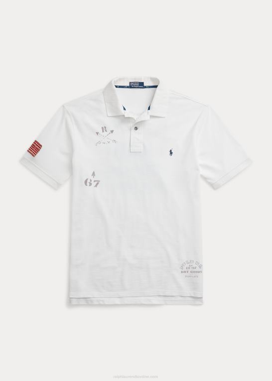 klassisk oxford hvid Mænd Ralph Lauren grafisk mesh poloshirt Z426B1372