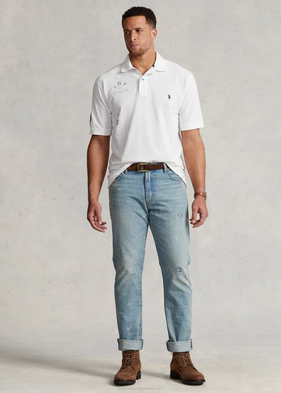 klassisk oxford hvid Mænd Ralph Lauren grafisk mesh poloshirt Z426B1372