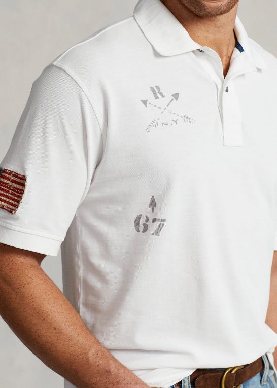 klassisk oxford hvid Mænd Ralph Lauren grafisk mesh poloshirt Z426B1372