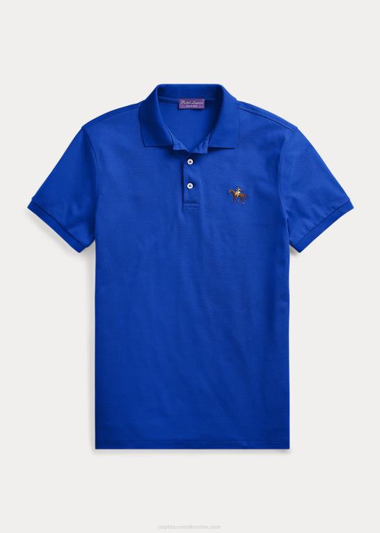 kongeblå Mænd Ralph Lauren brugerdefineret slim fit pique poloshirt Z426B59