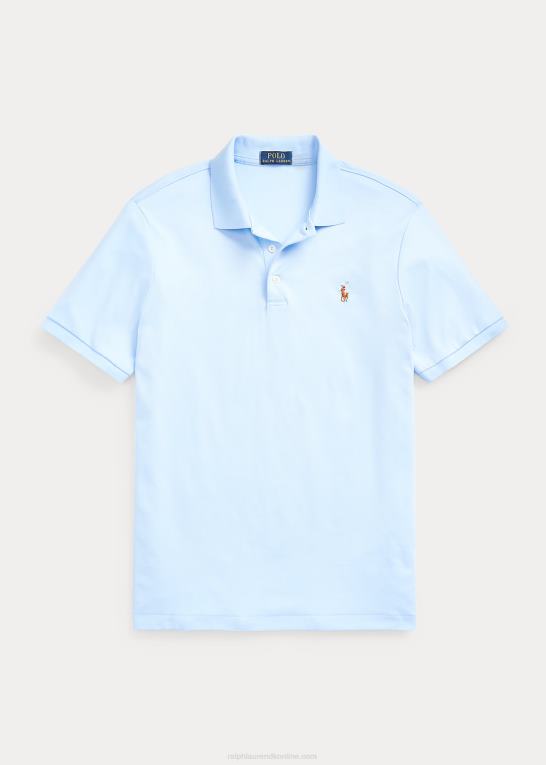 kontor blå Mænd Ralph Lauren blød bomulds poloshirt - alle passer Z426B184