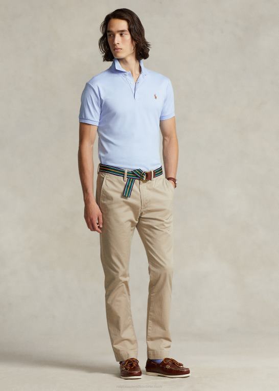 kontor blå Mænd Ralph Lauren blød bomulds poloshirt - alle passer Z426B184