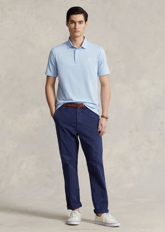 kontor blå Mænd Ralph Lauren klassisk pasform ydeevne poloshirt Z426B358