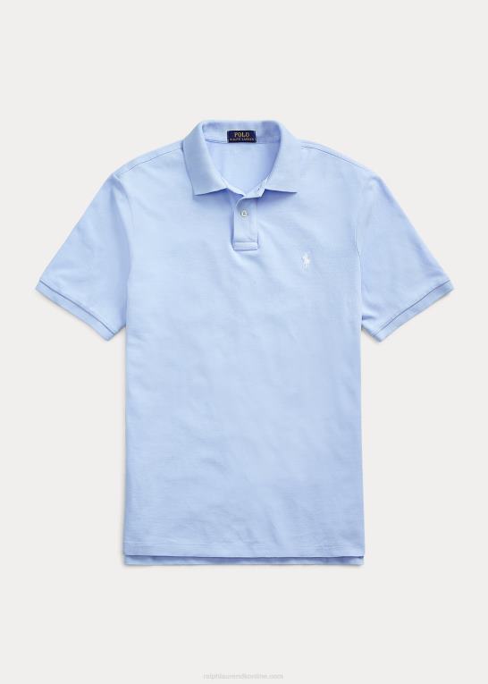 kontor blå Mænd Ralph Lauren slim fit mesh mode poloshirt Z426B13