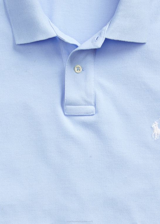 kontor blå Mænd Ralph Lauren slim fit mesh mode poloshirt Z426B13