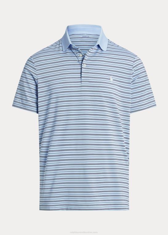 kontor blå multi Mænd Ralph Lauren klassisk pasform ydeevne poloshirt Z426B932