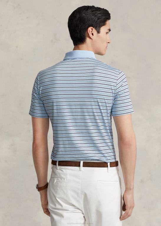 kontor blå multi Mænd Ralph Lauren klassisk pasform ydeevne poloshirt Z426B932