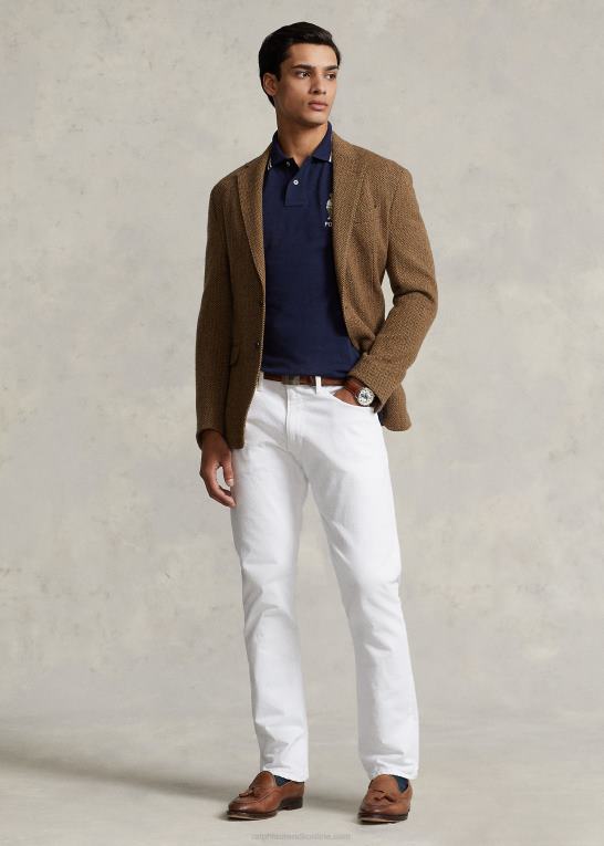 krydstogt flåde preppy bjørn Mænd Ralph Lauren klassisk pasform polo bear mesh poloshirt Z426B620