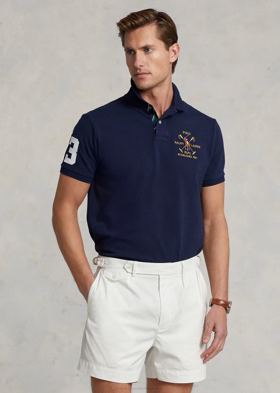 krydstogtflåde Mænd Ralph Lauren klassisk pasform crest mesh poloshirt Z426B886