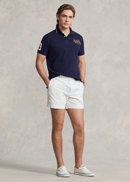krydstogtflåde Mænd Ralph Lauren klassisk pasform trippel-pony mesh poloshirt Z426B662