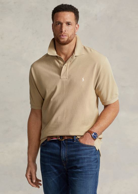 kystbeige Mænd Ralph Lauren den ikoniske mesh poloshirt Z426B8677