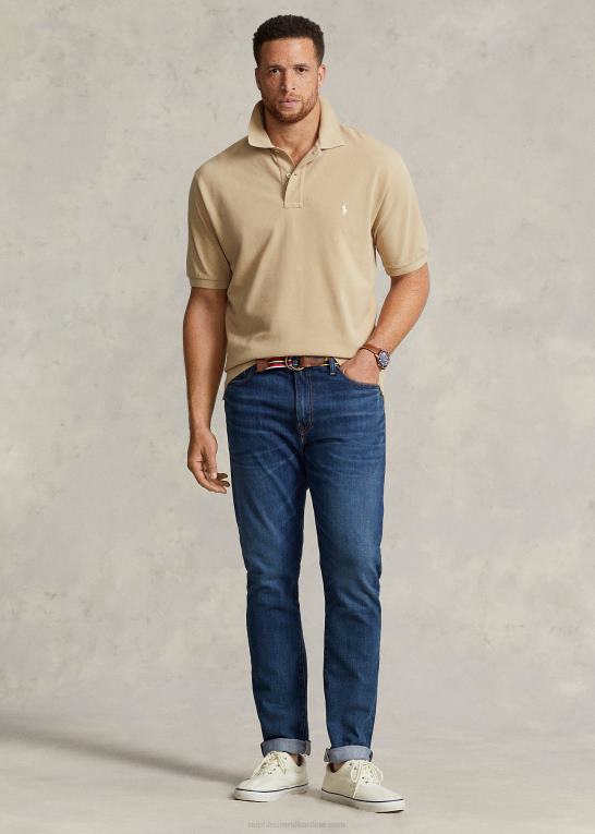 kystbeige Mænd Ralph Lauren den ikoniske mesh poloshirt Z426B8677