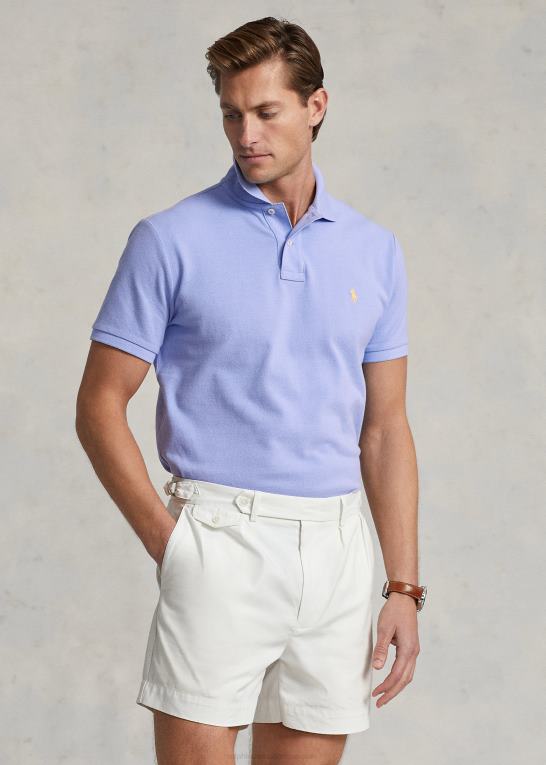 lafayette blå Mænd Ralph Lauren slim fit mesh mode poloshirt Z426B11