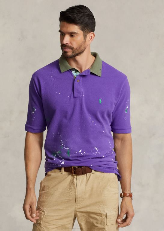 lilla kaktus Mænd Ralph Lauren distressed mesh poloshirt Z426B1387