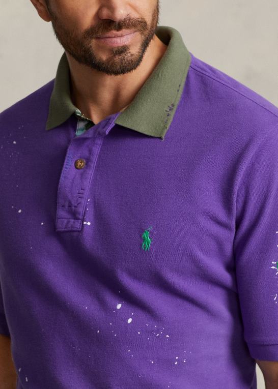 lilla kaktus Mænd Ralph Lauren distressed mesh poloshirt Z426B1387